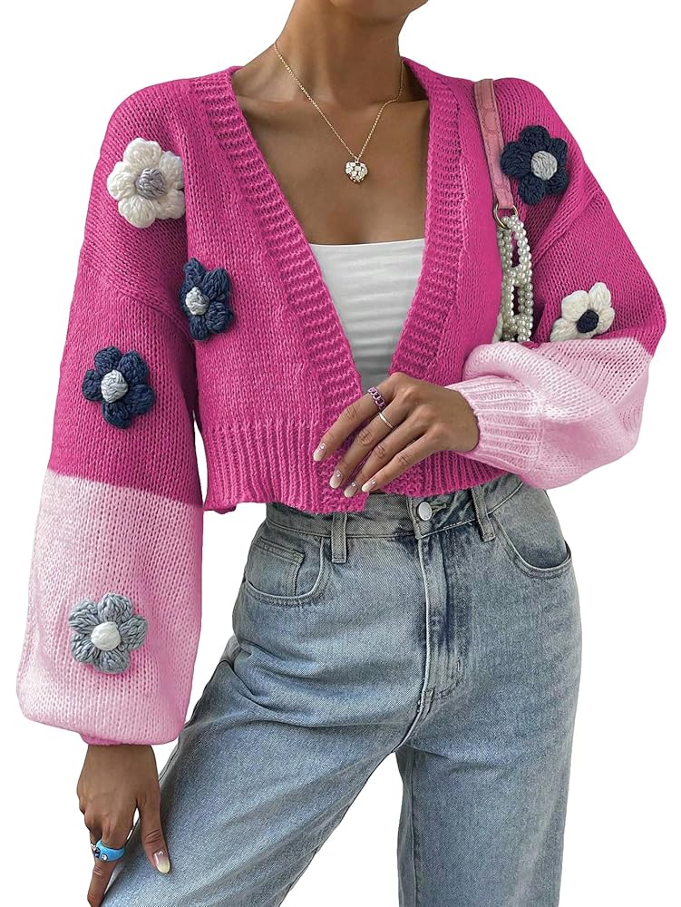 トップス Embroidered Design Summer Knit Cardigan Women's Floral Embroidered Sweater Cardigan – Lucca Couture